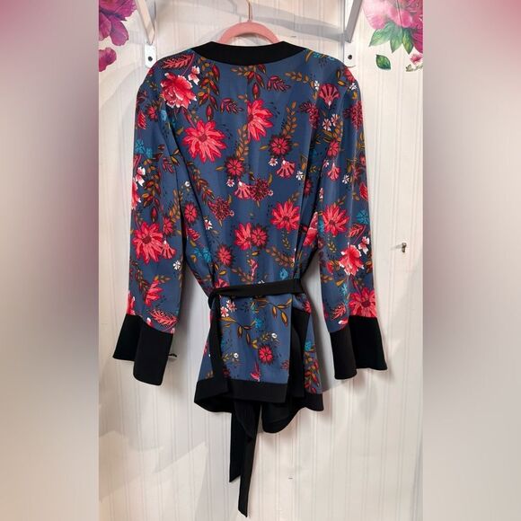 Loft Floral Kimono Cardigan Sz 22 - Picture 6 of 7